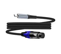 Studio Type C to Female Digital Sound Cable Reinforced Nylon Braided Construction Clear Sign Transfer Professional Cable