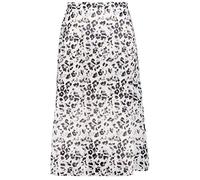 Studio Untold Women's Midirock, Leoprint, Satin Skirt, Ecru, 16