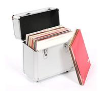 Studio X 12" Vinyl Record Collection DJ Flight Case Storage Box Silver - Holds 50