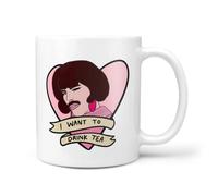 Studio Yelle Freddie Mercury Mug, I Want to Drink Tea, Music Fan Gift, Funny Novelty Mug, Music Lover Mug