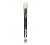 Studio10 Double Ended Vegan Face Brush for Foundation Contour and Blending Soft Cruelty Free Bristles Dual Tip Makeup Brush for Mature Skin Ideal for Cream or Powder Blush Bronzer or Highlighter