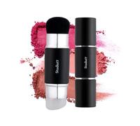 STUDIO17 Dual-Ended Silicone Blush Brush | Korean Olive Young Makeup Tool for Contouring & Blush Application | Skin-Friendly Non-Irritating Professional Face Makeup Brush