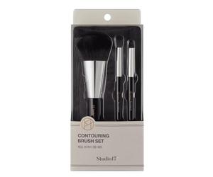 Studio17/Studio 17 Contour Brush Set | 3pcs | Face Sculpting Makeup Brushes for Contour, Set of 3, Nose Shading & Aegyo-Sal, Includes Mesh Pouch & Brush Covers