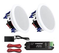 STUDIOFINIX 5.25" 600 Watts Bluetooth Ceiling Speakers Home Recessed Speaker System Suitable for Indoor,Kitchen,Home Theater,Bedroom,Office,Covered Patio（2 Speakers）