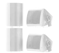 STUDIOFINIX 5.25 Inch 600W Outdoor Speakers Waterproof Weather Resistant Indoor Outdoor Speakers for Garden Patio Indoor (White, 2 Pairs)