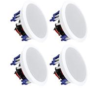 STUDIOFINIX 5.25 Inch Ceiling Speakers 600 Watts Passive Wired Flush Mount for Home Theater, Living Room, Office,Kichten,Study Room,Basement,Covered Patio and Flush Mount(4 Speakers)