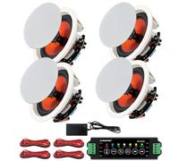 STUDIOFINIX 6.5" 600 Watts Bluetooth Ceiling Speakers Home Recessed Speaker System Suitable for Indoor,Kitchen,Home Theater,Bedroom,Office,Covered Patio（4 Speakers）
