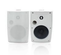 STUDIOFINIX 6.5 Inch 400W Outdoor Speakers Wired Waterproof Passive with Powerful Bass, Wall Mount Speakers for Patio Garden Poolside Home(Pair,White)