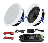STUDIOFINIX 6.5 Inch Bluetooth Ceiling Speakers 320W 2-Way Flush Mount in Wall Speakers for Home Bathroom Kitchen Office with Full Range Superior Sound