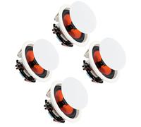 STUDIOFINIX 8-Inch Flush Mount Passive Ceiling Speakers, 800W Max Power Output Pair - Perfect for Clear Sound in Living Room, Office, Kitchen, Basement & Covered Patio (4 Speakers)