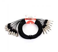 Studiospares 8-Way XLR (M) - 6.35mm TRS (M) Loom 5m