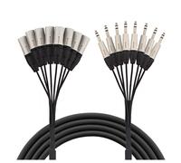 Studiospares 8-Way XLR Male - Stereo Jack Loom 10m
