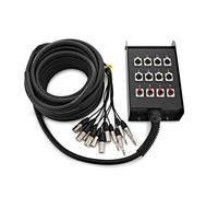Studiospares 8 XLR/4 Jack Stage Box & Snake 15m