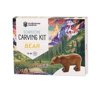 STUDIOSTONE CREATIVE DIY Arts & Crafts Carving Kit Kids Adults Bear Sculpture Soapstone