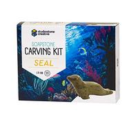 STUDIOSTONE CREATIVE DIY Arts & Crafts Carving Kit Kids Adults Seal Sculpture Soapstone