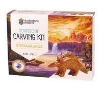 STUDIOSTONE CREATIVE DIY Arts & Crafts Carving Kit Kids Adults Stegosaurus Sculpture Soapstone