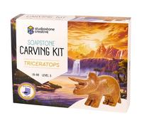 STUDIOSTONE CREATIVE DIY Arts & Crafts Carving Kit Kids Adults Triceratops Sculpture Soapstone