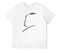 STUDO&PCRA Men's Alfred Hitchcock Crime Master Icon Logo T-Shirts White S