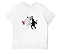 STUDO&PCRA Men's Spy Vs Spy Mens Mad Retro 1980S Tv Comics Graphic Tee T-Shirts White M