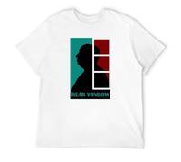 STUDO&PCRA Men's to Alfred Hitchcock Rear Window T-Shirts White S