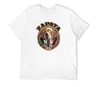 STUDO&PCRA Men's Zapata Mexico Flag Viva Mexican Revolution Pride Protest Tee T-Shirts White S