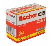 Fischer SX Plus High Performance Nylon Wall Plugs 6mm Pack of 100