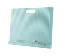 Study Book Rest with Adjustable Tilt, Blue | Foldable Reading Stand, Metal Page Clips, ABS Desk for Homework Use