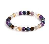Study & Focus Bracelet for Women & Men - Crystal Bead Bracelet for Concentration, Motivation & Positive Energy - Healing Stretch Bracelet for Students, Meditation & Daily Wear (4mm, 15, Centimeters)