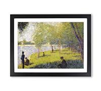 Study For La Grande Jatte Vol.2 By Georges Seurat Classic Painting Framed Print | A4 Black Framed Wall Art | Ready to Hang | Classic Historical Picture | Living Room Bedroom Lounge Office