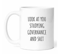 Study Governance Mug - Political Science Coffee Cup - Policy Funny Gift from Friends - Civic Studies Tea Mugs - Democracy11Oz Drinking Cups for Future Leaders, Birthday, Him, Her, Christmas