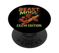 Study Hard Lion Pencil Exam Edition Student PopSockets Adhesive PopGrip