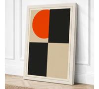 Study in Four Geometric Canvas Wall Art Print 36x24 Inch (91 x 61 cm)