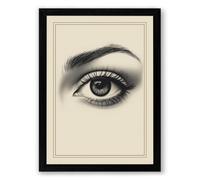 Study in Observation Minimalist Framed Wall Art Print A4 (29.7×21cm) Black, Wall Decor for Living Room, Bedroom, Office & Home, Ready to Hang, Art Gift