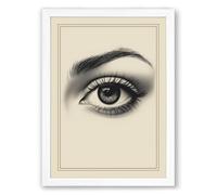 Study in Observation Minimalist Framed Wall Art Print A4 (29.7×21cm) White, Wall Decor for Living Room, Bedroom, Office & Home, Ready to Hang, Art Gift