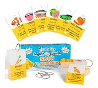 6 Pack of Noun Flash Cards - Learn Spanish for Adult Beginners to Intermediate