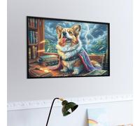 Study Magic Cute Cat 1000 Piece Jigsaw Puzzle for Adults Dreamy Scenic Fauna Meditation Aid Mindful Practice Detailed Design for Yoga Enthusiasts 1000 PCS