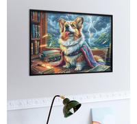 Study Magic Cute Cat 500 Piece Jigsaw Puzzle for Adults Dreamy Scenic Fauna Office Desk Decor Stress Buster Interlocking Pieces for Coworkers 500 PCS