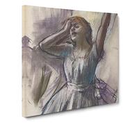 Study of a Ballet Ballerina Dancer Vol.5 by Edgar Degas Canvas Print | Gallery Wrapped 30mm Frame Wall Art | 14x14 inches | Ready to Hang | Impressionist People Picture | Living Room Lounge Office