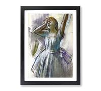 Study Of A Ballet Ballerina Dancer Vol.5 By Edgar Degas Classic Painting Framed Print | A4 Black Framed Wall Art | Ready to Hang | Classic Historical Picture | Living Room Bedroom Lounge Office