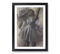 Study of A Ballet Ballerina Dancer Vol.5 by Edgar Degas Framed Print | A2 Black Framed Wall Art | Ready to Hang | Modern Nature Picture | Living Room Bedroom Lounge Office