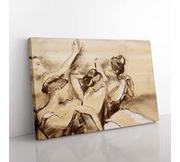 Study of Ballet Ballerina Dancers by Edgar Degas Canvas Print 30x20 Inch | Wall Art, Ready to Hang, Gallery Wrapped, Fade-Resistant Inks, Securely Packaged, UK Made