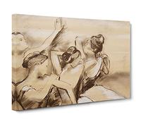 Study Of Ballet Ballerina Dancers Vol.1 By Edgar Degas Canvas Print | Gallery Wrapped 30mm Frame Wall Art | 30x20 inches | Ready to Hang | Impressionist Picture | Living Room Bedroom Lounge Office