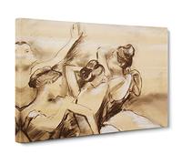 Study Of Ballet Ballerina Dancers Vol.1 By Edgar Degas Canvas Print | Gallery Wrapped 30mm Frame Wall Art | 20x14 inches | Ready to Hang | Impressionist Picture | Living Room Bedroom Lounge Office