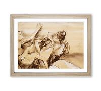 Study Of Ballet Ballerina Dancers Vol.1 By Edgar Degas Classic Painting Framed Print | A2 Oak Framed Wall Art | Ready to Hang | Classic Historical Picture | Living Room Bedroom Lounge Office