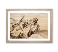 Study of Ballet Ballerina Dancers Vol.1 by Edgar Degas Framed Print | A2 Oak Framed Wall Art | Ready to Hang | Modern Nature Picture | Living Room Bedroom Lounge Office