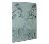 Study Of Ballet Ballerina Dancers Vol.2 By Edgar Degas Canvas Print | Gallery Wrapped 30mm Frame Wall Art | 30x20 inches | Ready to Hang | Impressionist Picture | Living Room Bedroom Lounge Office
