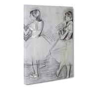 Study Of Ballet Ballerina Dancers Vol.2 By Edgar Degas Canvas Print | Gallery Wrapped 30mm Frame Wall Art | 24x16 inches | Ready to Hang | Impressionist Picture | Living Room Bedroom Lounge Office