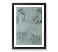 Study of Ballet Ballerina Dancers Vol.2 by Edgar Degas Framed Print | A2 Black Framed Wall Art | Ready to Hang | Modern Nature Picture | Living Room Bedroom Lounge Office