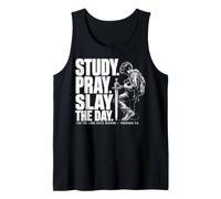 Study Pray Slay The Day Christian Warrior Proverbs 2:6 Tank Top