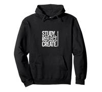 Study Reflect Create Aesthetic Christian Floral Bible Pullover Hoodie